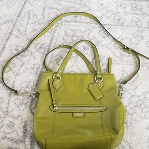 Coach lime green crossbody